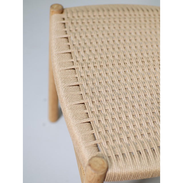 Vintage Danish BM1 Dining Chairs in Oak and Papercord by Børge Mogensen for C.M. Madsen, 1960s, Set of 6 For Sale - Image 17 of 18