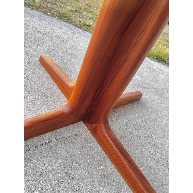 Mid Century Danish Modern Extendable Teak Dining Table | by Sun Cabinet For Sale - Image 14 of 18