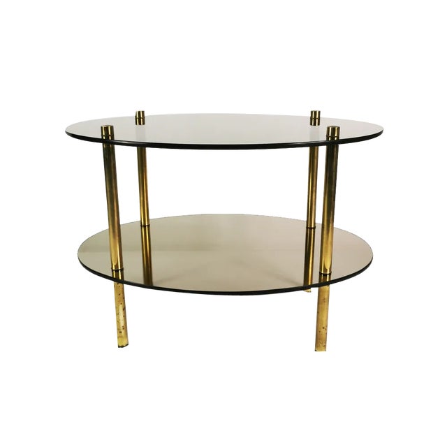 Minimalist Oval Side Table, Germany, 1960s For Sale