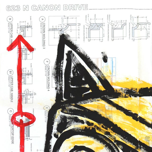 Contemporary Winking Mask - Original Pop Street Art Acrylic Painting on Architectural Paper by Gary John For Sale - Image 3 of 6