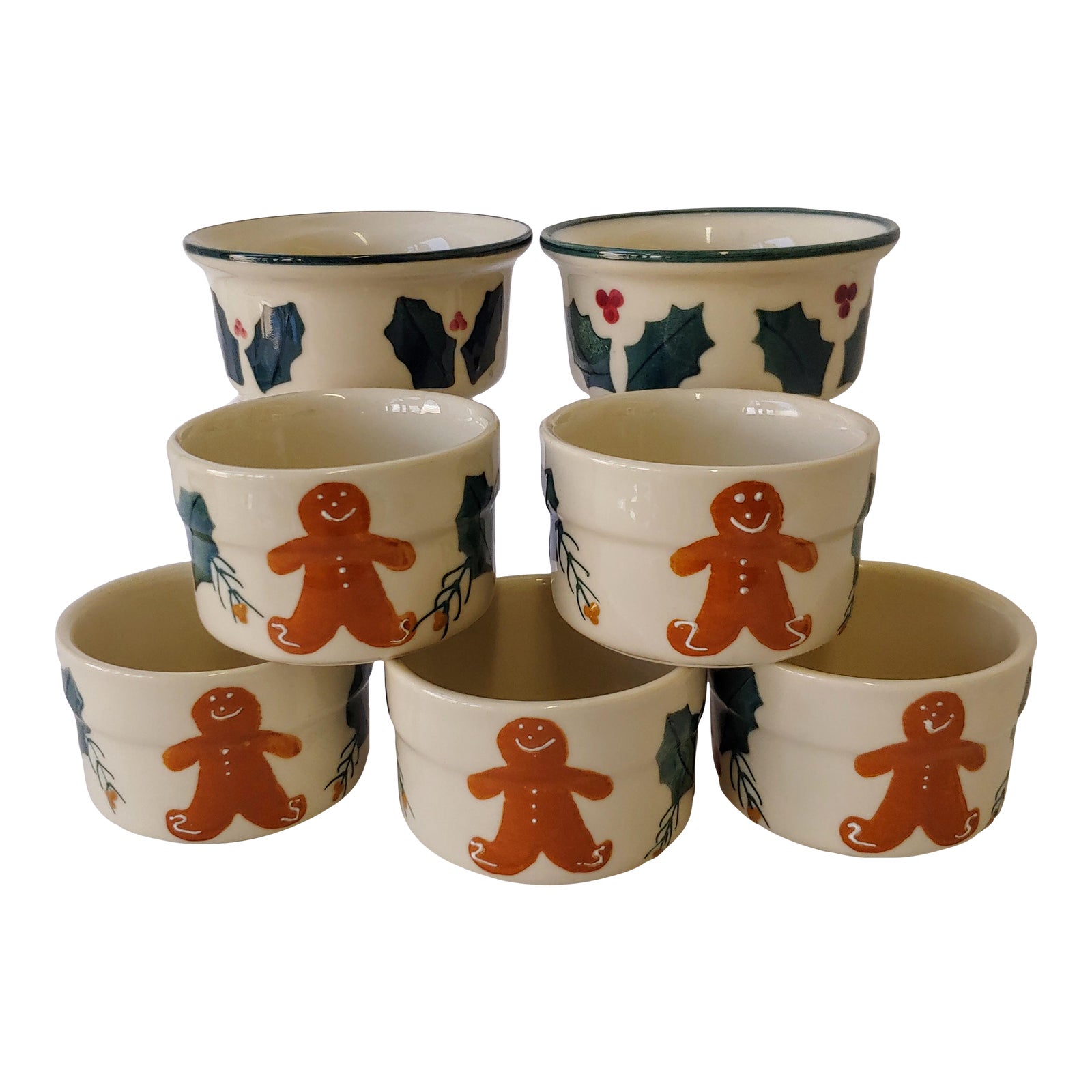 Hartstone Ramekins, Set of 7, Five Small and Two Large | Chairish