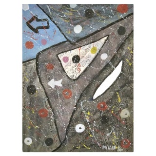 Domingo Millan, Composition, 1986, Mixed Media on Paper For Sale