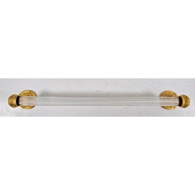 Sherle Wagner Ribbon & Reed 22kt Gold Plated Brass and Crystal Fluted Towel Bar The Ribbon & Reed Crystal Fluted Towel Bar...