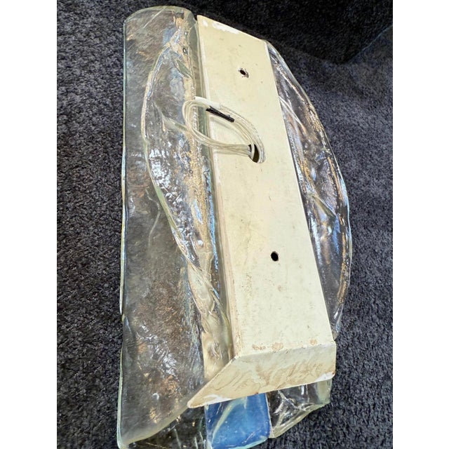 Italian 1970s Italian Murano Glass Wall Sconces by Mazzega - Set of 3 For Sale - Image 3 of 10