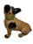 Green Vintage 1930s Hubley Manufacturing Co. Cast Iron French Bulldog Doorstop Unusual Green Collar For Sale - Image 8 of 18