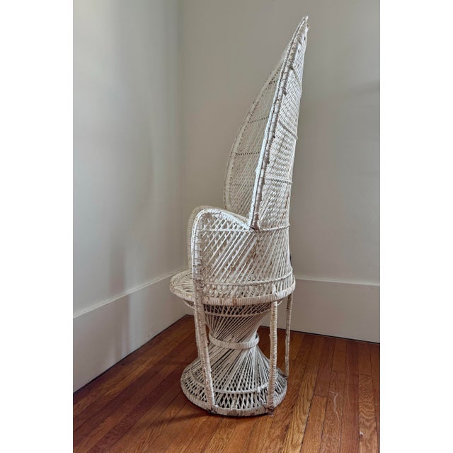 Vintage Painter Wicker Peacock Chair For Sale - Image 12 of 12