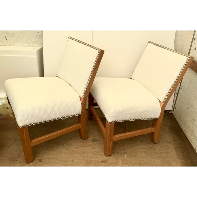 Lee Industries Teak Outdoor Shin Toaster Chair by Lee Industries, Pair For Sale - Image 4 of 12