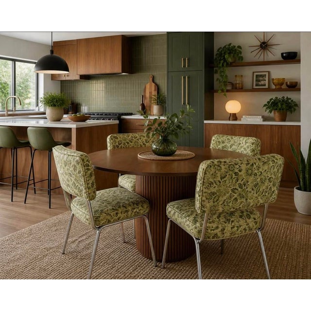 Set of 4 Vintage Brody Seating Company Chrome Dining Chairs With Original Floral Upholstery For Sale - Image 11 of 11
