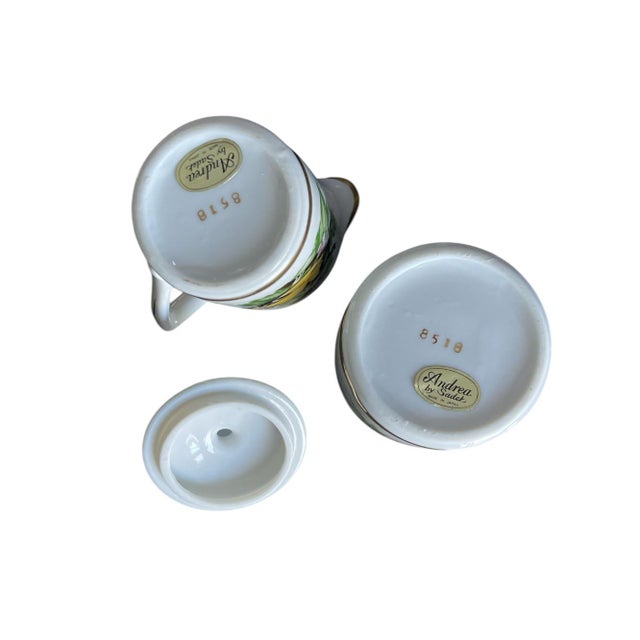 Vintage Andrea by Sadek Creamer & Sugar Bowl #8518 For Sale In Milwaukee - Image 6 of 6