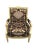 Antique Louis XVI Style Armchair With Carved Gold Frame Newly Reupholstered in a Patterned Velvet - Pair For Sale In Chicago - Image 6 of 8