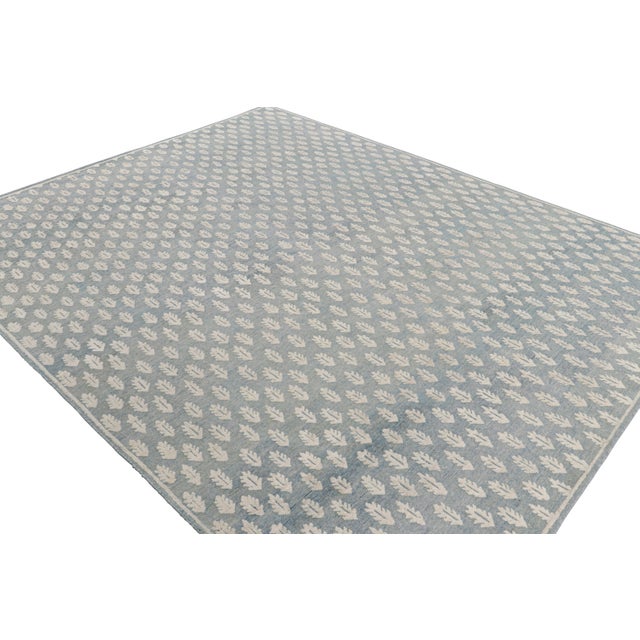 Not Yet Made - Made To Order Rug & Kilim’s Modern Block Print Rug in Blue with White Floral Pattern - 4x6 For Sale - Image 5 of 8