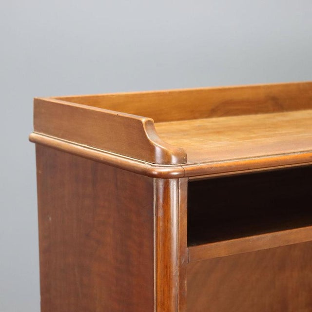 20th Century Open Walnut Bookcase with Balustrade, Italy For Sale - Image 3 of 10
