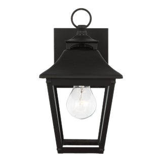 Sean Lavin by Visual Comfort Studio Galena 1-Light Outdoor Extra Small Lantern Sconce in Textured Black For Sale