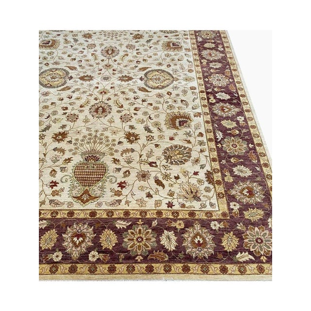 Textile 10x14 Handwoven Indian Agra Area Rug - 107053 For Sale - Image 7 of 13