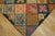 1930s Multi Geometric Folk Art Antique American Hooked Rug 6' X 8'9" Woven Wool Carpet For Sale - Image 11 of 12