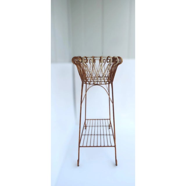 French Iron Plant Flowerpot Holder Stand Jardiniere For Sale - Image 9 of 12
