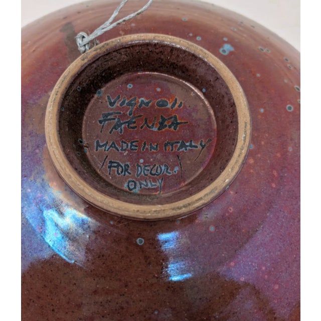 An exquisite piece of contemporary Italian studio art pottery handcrafted by the renowned sisters Saura and Ivana Vignoli...