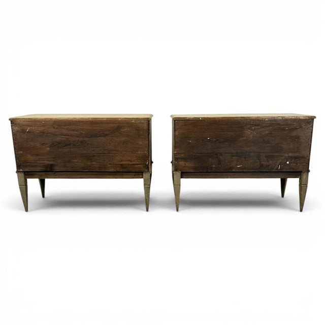 Wood Gustavian-Style Chests of Drawers, Set of 2 For Sale - Image 7 of 10