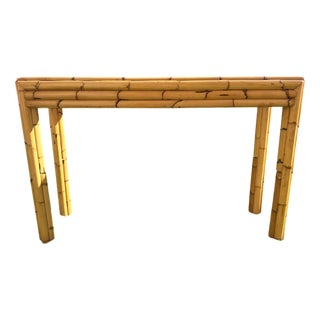 Vintage Bamboo Console Table from Vivai Del Sud, Italy, 1970s For Sale