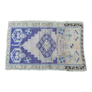 Vintage Turkish 2x3 Mini Rug For Sale