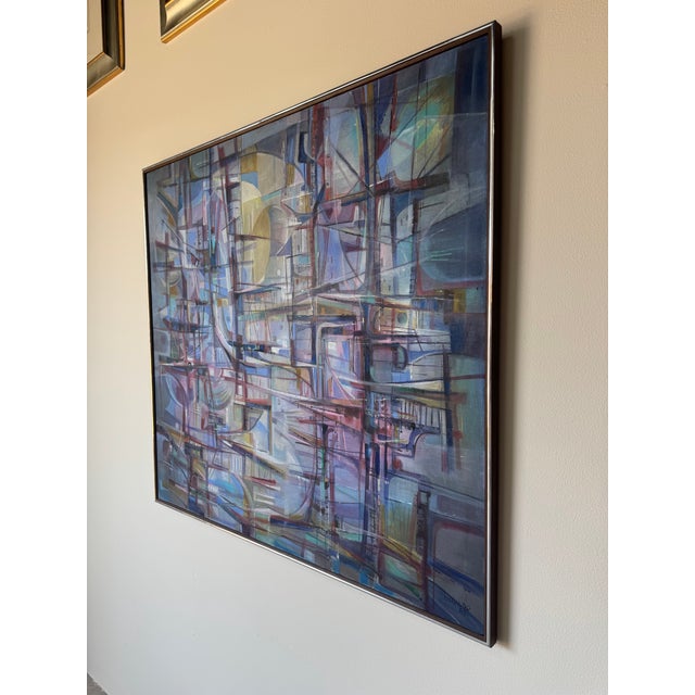 1970’s Oswaldo Gutierrez (1917– ) Cuban Expressionist Abstract Oil on Canvas Painting For Sale - Image 4 of 11