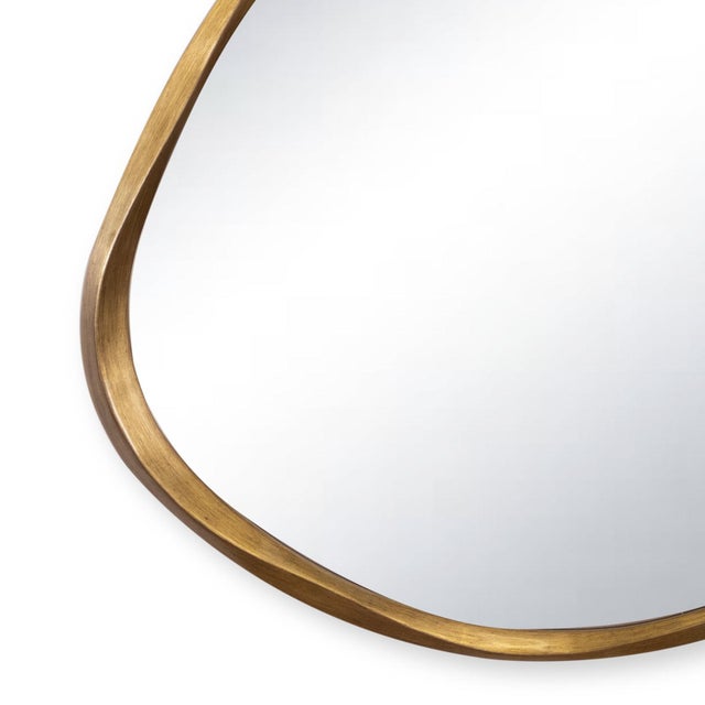 Contemporary Monte Asymmetric Mirror, Antique Gold Leaf For Sale - Image 3 of 7