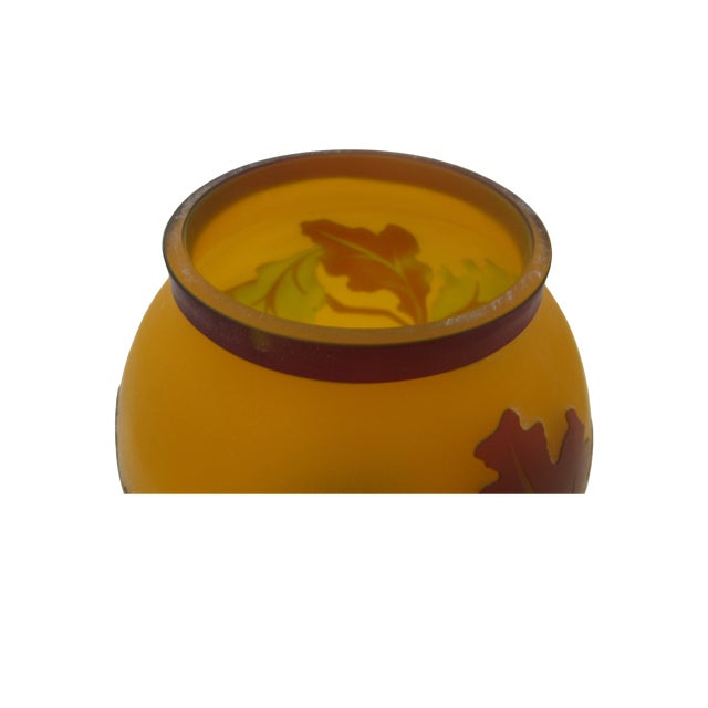 Vintage Teleflora Cameo Glass Vase - Galle-Style For Sale In Los Angeles - Image 6 of 9