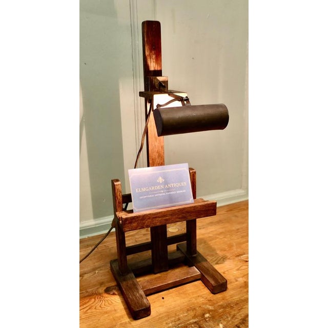 Table Top Wooden Easel Reading Stand Lamp A great little piece, this is a table top easel which is mounted with an...