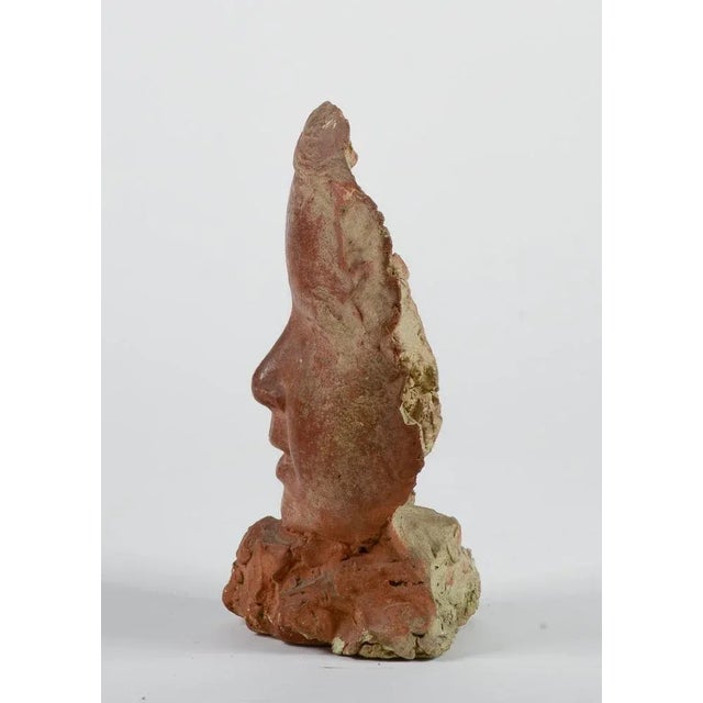 Italian Face Sculpture in Terracotta, 1900s For Sale - Image 4 of 9