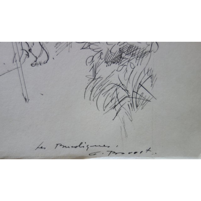 Gaston BARRET Shepherds Original ink drawing on fine vellum Signed 28 x 22 cm Very good condition This piece is attributed...