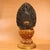 Late 20th Century Gilded Bronze Laughing Buddha Statue on Lotus Throne For Sale - Image 4 of 9