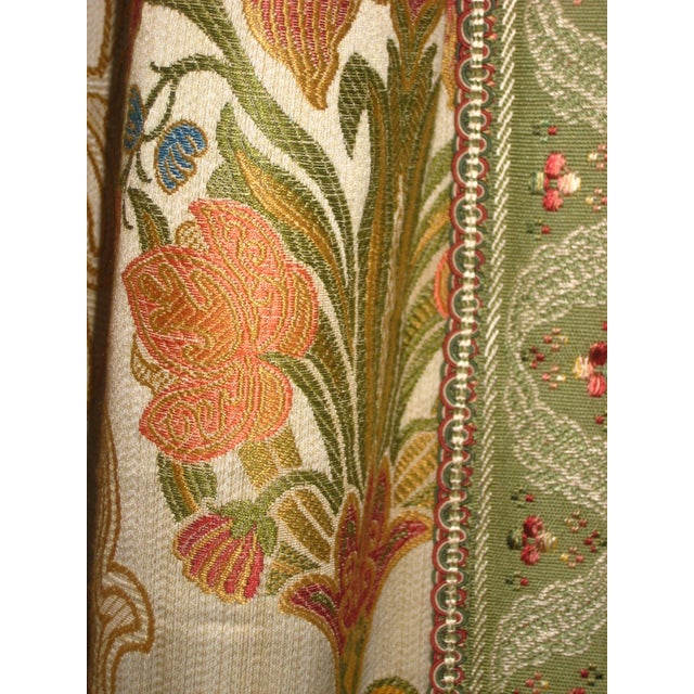 Pair of Vintage Curtains Art Nouveau Style For Sale - Image 11 of 15