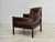 Vintage Scandinavian Armchair in Furniture Leather and Beech, 1970s For Sale - Image 16 of 18