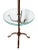 Pair of Hand-Forged Metal and Glass Tray Table Floor Lamps For Sale - Image 4 of 18