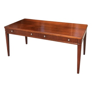 1940s Directorie Style Mahogany Writing Desk by CMC Sloane Master Desk For Sale