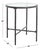 Modern Jessa Metal Round End Table in Black with Glass Top For Sale - Image 3 of 8