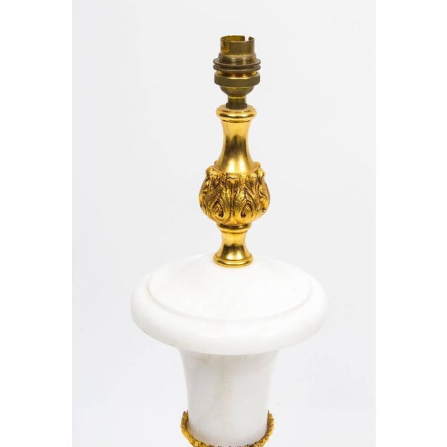 Ormolu & Marble Dolphin Table Lamp For Sale - Image 6 of 7