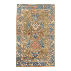 Zabihi Collection Camel Color Caucasian Rug