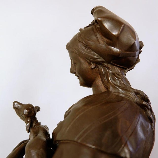 Auguste De Wever, Bronze Sculpture Innocence, 1800s, Bronze For Sale - Image 13 of 16