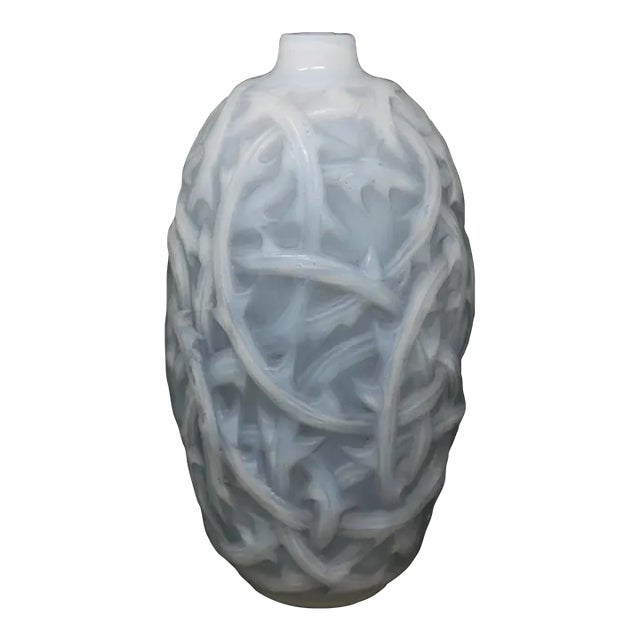 Rene Lalique Opalescent Glass 'Ronces' Vase For Sale