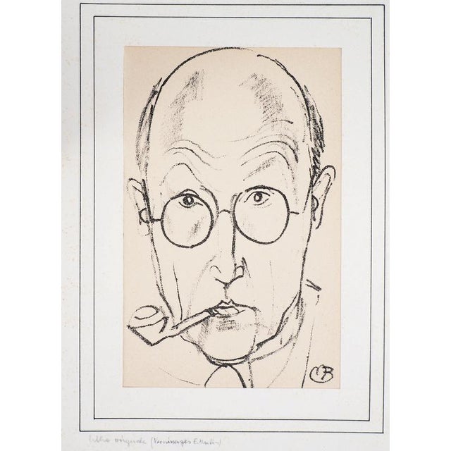 Modern Maurice Barraud, Homme à la pipe, Lithograph For Sale - Image 3 of 6