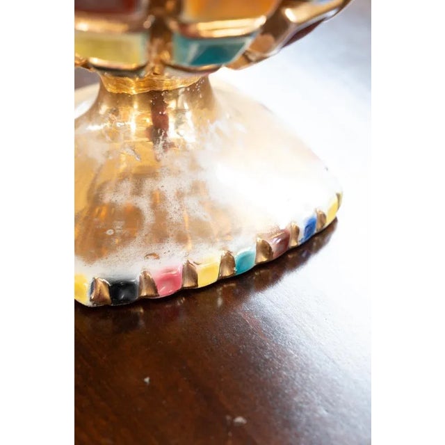 Colored Ceramic Vase, 1960s, in Good conditions. Designed 1950 to 1959