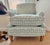 A Pair of Howard & Sons Green and White Lounge Chairs With Custom Tan Slipcovers For Sale - Image 11 of 18