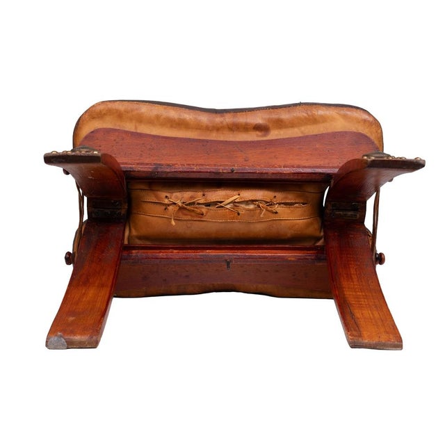 Two-Tone Leather Camel Seat, Egypt, 1960s For Sale - Image 7 of 11