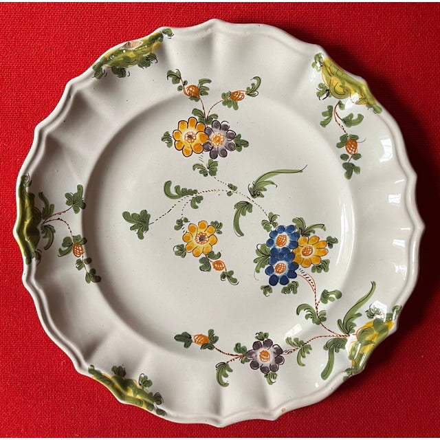Ceramic Antique 19th Century Italian Cantagalli Faience Dinner Plate From Florence For Sale - Image 7 of 9