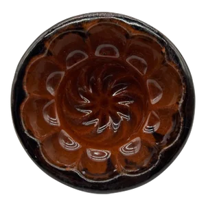 Small Sized Pennsylvania Manganese Decorated Redware Food Mold, Circa 1840’s