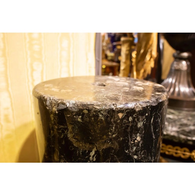 Antique Italian Neoclassical Faux Marble Pedestal For Sale - Image 4 of 6