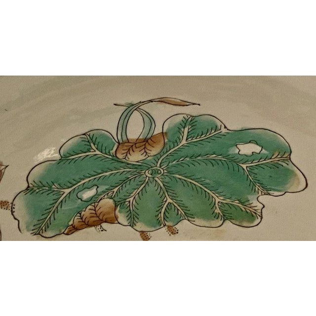 Vintage Mandarin Family Porcelain Fishbowl Planter Chinese Vase Hand Painted For Sale - Image 9 of 10