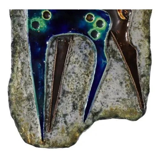 Gray Wall Ceramic of Horses by Helmut Schäffenacker For Sale - Image 8 of 13