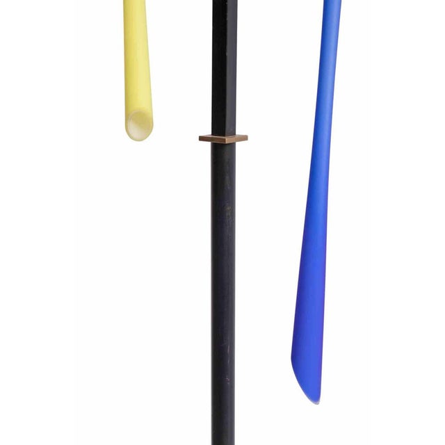 Yellow and Blue Lamp from Stilnovo, Mid-20th Century For Sale - Image 3 of 7